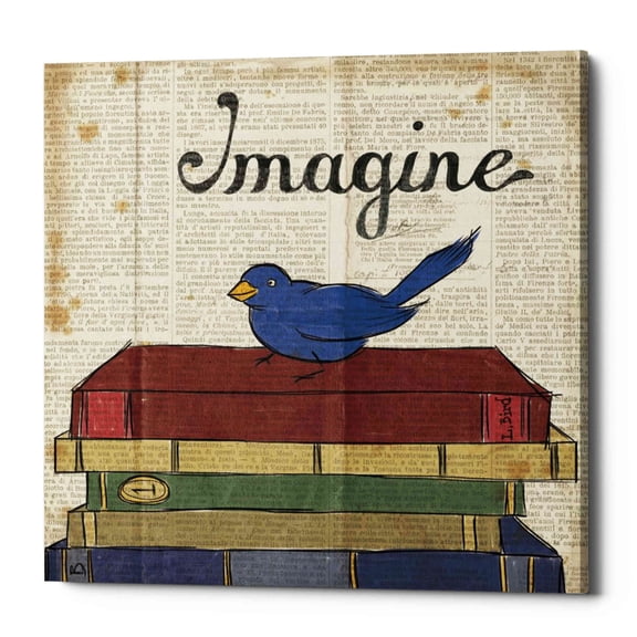 Epic Graffiti 'Bird Inspiration Imagine' Giclee Canvas Wall Art 18 x 18