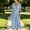 Light Blue, variant on Asgosdo Women Dresses Summer V Neck Short Sleeve Pleated Botton Casual Going Out Maxi Dress with Pockets
