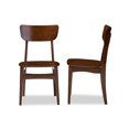 thumbnail image 1 of Silla auxiliar de comedor Baxton Studio Netherlands de madera curvada de nogal oscuro estilo escandinavo moderno RT365-CHR, 1 of 2