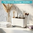 thumbnail image 6 of AOLIGO 5 Slots Bathroom Toothbrush Holder, with Drain Holes, Non Slip Design, Removable for Easy Cleaning, Suitable for Bathroom Vanities, Sinks, and Other Settings, Gray, 6 of 7