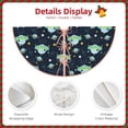 thumbnail image 3 of Sikiie Galaxy With Ufo Nativity Christmas Tree Skirt, Jesus Christian Winter Holiday Tree Mat Decoration(30-48IN)48", 3 of 6