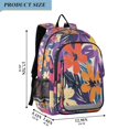thumbnail image 2 of FORMRS Unisex School Backpack 17" Student Travel Bag with Laptop Compartment, Colorful Painted Flowers Pattern, 2 of 7