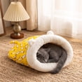 thumbnail image 5 of Semi-Enclosed Pet Sleeping Bag Bed for Cat Puppy, Non-Slip Bottom Warm Cute Pet Bed Blanket, Indoor Soft Plush Cozy Pet Nest, All Season Washable Easy Cleaning, 5 of 7