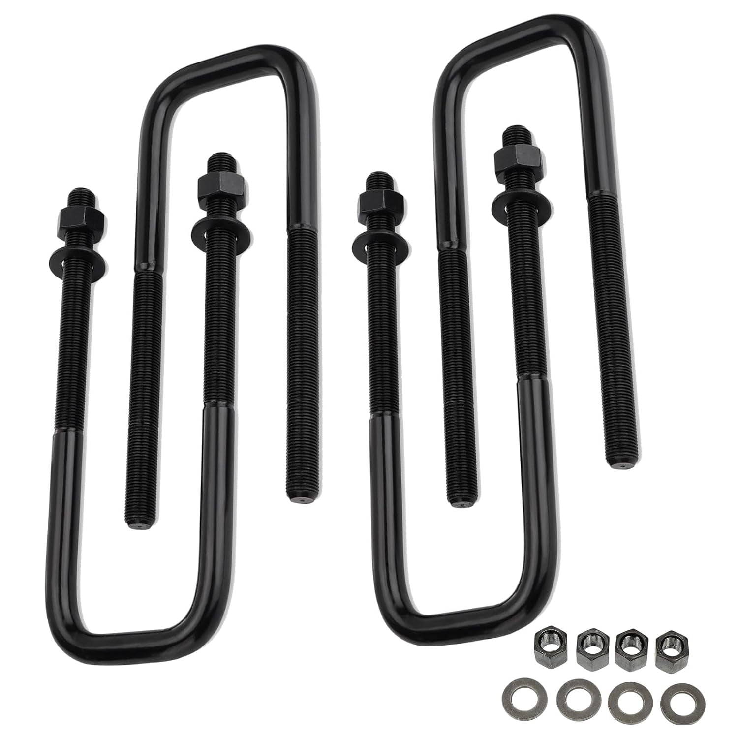 BST BSSP 4PCS Square U-Bolts 2.5" Wide Leaf Springs 8.5" Long 9/16" Dia Leaf Spring Axle Suspension Lift Kit with Hardware