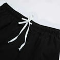 thumbnail image 6 of DDAPJ pyju Cotton Summer Shorts for Men Drawstring Lounge Sweat Shorts Baggy Comfy Beach Shorts with Pockets Black L, 6 of 7