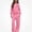 Pink, variant on ITSAME Girls Fleece-Lined Hooded Sweatshirt and Wide Leg Pants Set 2-Piece Heart Print Casual Warm Outfit Size 11