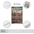 thumbnail image 2 of Retro Amsterdam City Poster Vintage Dutch City Tourism Art for Walls Canvas Poster, 2 of 8