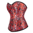 thumbnail image 2 of Grebrafan Corsets Cosplay Femme Gaine Bustier Amincissant Haut Rouge 3TG, 2 of 5