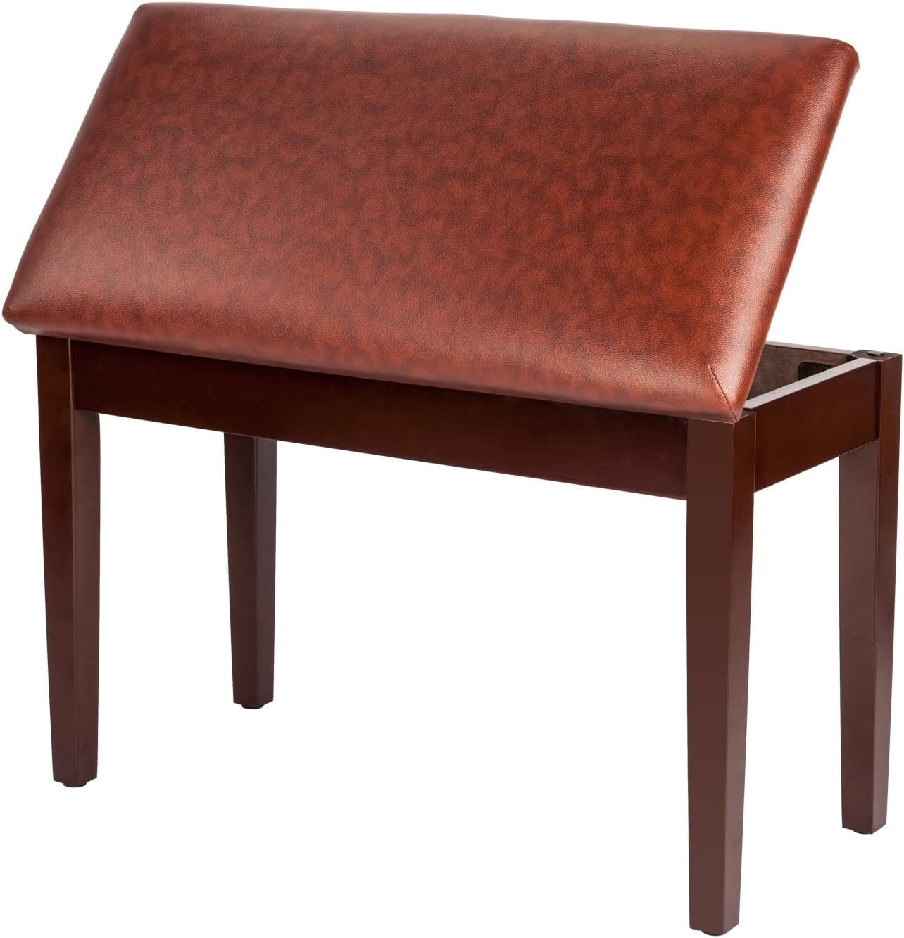 MorandiMal Duet Piano Bench with Storage Compartment and Thick Cushion Hinged top Artist Duet Seat