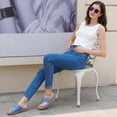 thumbnail image 2 of Ablanczoom Flat Sandals for Women Dressy Summer Flower Flats Shoes Comfortable Ankle Strap Walking Women Sandal, 2 of 6