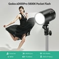 thumbnail image 2 of Godox AD100Pro Pocket Studio Retrato Flash Luz Fotografía Lámpara OLED, 2 of 8