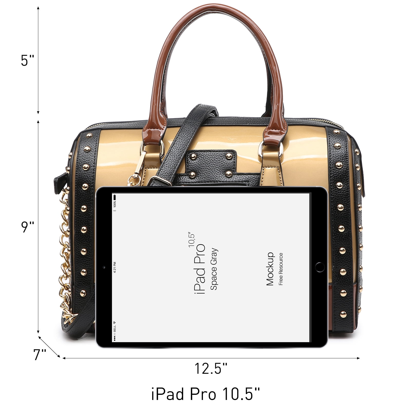 Shiny Patent Faux Leather Handbags Barrel Top Handle Satchel Bag Shoulder Bag for Women
