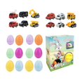 thumbnail image 1 of 12x Huevos de Pascua precargados con juguetes Juguetes de desarrollo para bebés Huevos de Pascua coloridos rellenos para , Coches 22x28x8cm perfecl huevos de pascua precargados, 1 of 8