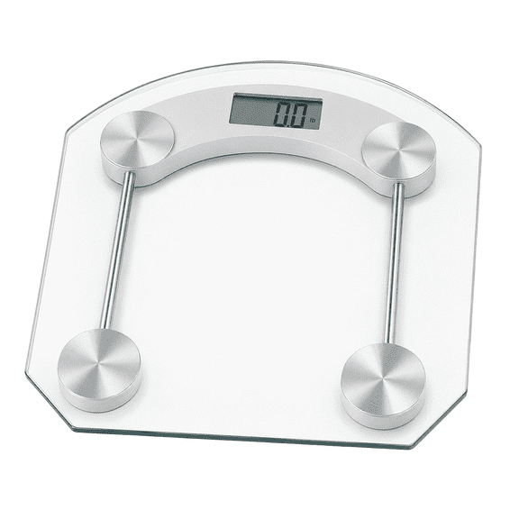 Dependable Industries Personal Digital Bathroom Scale 396 lb Capacity Glass LCD Body Weight Scale with Step-On Technology