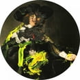 thumbnail image 2 of PI Studio 26x26 Black Ornate Wood Framed with Double Matting Museum Art Print Titled - Yellow Vanguard I, 2 of 4