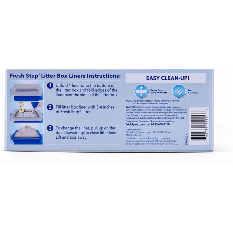 Fresh Step Heavy Duty Drawstring Litter Box Liners, 7 Count photo 4