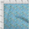 thumbnail image 2 of oneOone Viscose Chiffon Medium Blue Fabric Abstract Sewing Material Print Fabric By The Yard 42 Inch Wide, 2 of 4