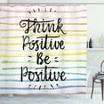 thumbnail image 1 of Ambesonne Positive Energy Shower Curtain, Motive Rainbow Line, 69"Wx84"L, Multicolor, 1 of 3