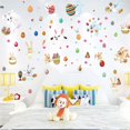 thumbnail image 3 of Pegatina De Pared De Huevo Con Huella De Conejito De Pascua, Decoración De Vacaciones De Feliz Pascua, Pegatina De Cristal, Pegatina De Suelo Reutilizable, 8 Uds. Yuarrent HA022904-00, 3 of 7