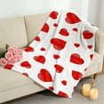 thumbnail image 1 of MTBLYS Valentine'S Day Flannel Blanket Heart Printed Throw 39.37X59.06 Inches Polyester Sofa Cover Bed Couch Nap Use, 1 of 6