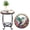 Hummingbird Style, variant on 16" Round Mosaic Side Table, Decorative Ceramic Accent Table for Indoor & Outdoor Use, Versatile Coffee & End Table for Living Room, Patio, Porch, Balcony & Garden (Sturdy Metal Frame)