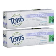 Tom's of Maine Whole Care Fluoride Toothpaste, Peppermint, 2 Count