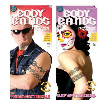 Tinsley Transfers Tattoo FX Temporary Gypsy Skull Day of The Dead and Tough (Top 10 Best Tattoos For Guys)