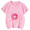 thumbnail image 4 of LUOGENLI T Shirt for Girls Children Cute Printed Short Sleeved Round Neck T Shirt Maxi Tops Set Flowy 6-7 Years, 4 of 4