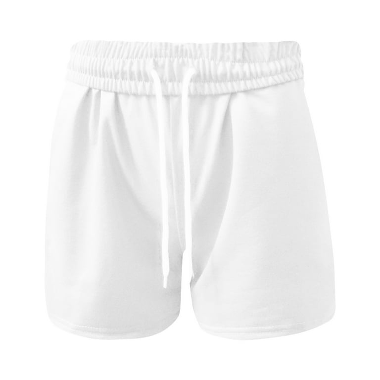 RYRJJ Womens Sweat Shorts Comfy Athletic Bermuda Shorts Drawstring