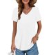 thumbnail image 2 of Top informal y elegante de manga corta para mujer - Blusa holgada de rayón - Poliéster/spandex - S-XXXL - Combínalo con vaqueros/leggings, 2 of 5