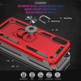 thumbnail image 3 of Samsung A10E Phone Case, Galaxy A10E Phone Case with Screen Protector, Military Grade Protective Cases with Ring for Samsung Galaxy A10E (Red), 3 of 7