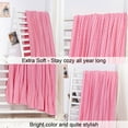 thumbnail image 4 of Ntbay 100% Cotton Cable Knit Throw, Super Soft Warm Knitted Blanket Home Decor, 60"x80", Dark Pink, 4 of 4