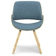 thumbnail image 5 of Simpli Home Malden Bentwood Dining Chair with Wood Back in Light Wood in Denim Blue Linen Look Fabric, 5 of 12