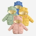 thumbnail image 6 of Godderr Newborn Toddler Boys Girls Hooded Cotton Jacke Baby Winter Padded Coats Solid Color Thickening Snowsuit Zipper Warm Outwear for 9 Months-4 Years Short Cotton Coats, 6 of 6