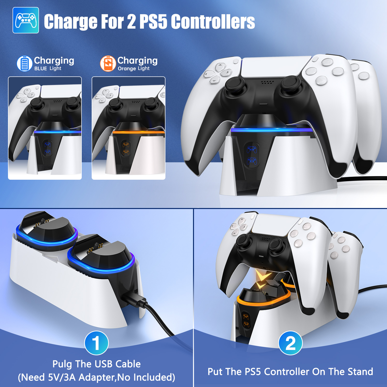 Cshidworld PS5 Dual Controller Charging Station photo 8