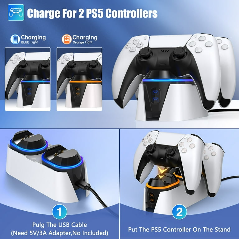 PS5 Dual Controller Charging Dock for Playstation 5 Dualsense