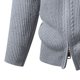 thumbnail image 4 of Ceisia Warm Stretchy Men's Slim Fit Stand-Collar Zip-Up Ribbed Knit Cardigan Gift, 4 of 5