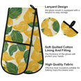 thumbnail image 4 of Dailycode Double Sided Oven Mitt with Loop Heat Resistant Kitchen Long Potholders 7" x 35" Yellow and Green, 4 of 6