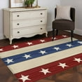 thumbnail image 4 of 4th of July Area Rugs 3x5 for Living Room, Blue Red Star Striped Independence Day Non Slip Washable Rug Runner, Low Pile Indoor Floor Carpet Mat Bathroom Rugs for Bedroom, Kids Room, 4 of 9
