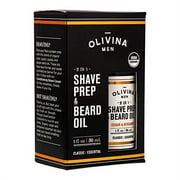 Olivina Men Organic Shave and Prep Beard Oil, Cedar & Bergamot, 1 Fluid Ounce