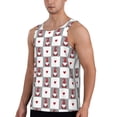 thumbnail image 2 of Wukai Gnomes and Hearts Print Men’s Workout Tank Top Sleeveless Muscle T shirt Gym Running Fitness Tank Top-Small, 2 of 7