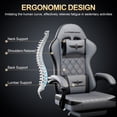 thumbnail image 4 of LaoGeoRon Gaming Chair with Footrest, Comfortable Ergonomic PC Gaming Chair with Headrest and Lumbar Support, High Back, Widen Seat, Adjustable Armrests, 4 of 10