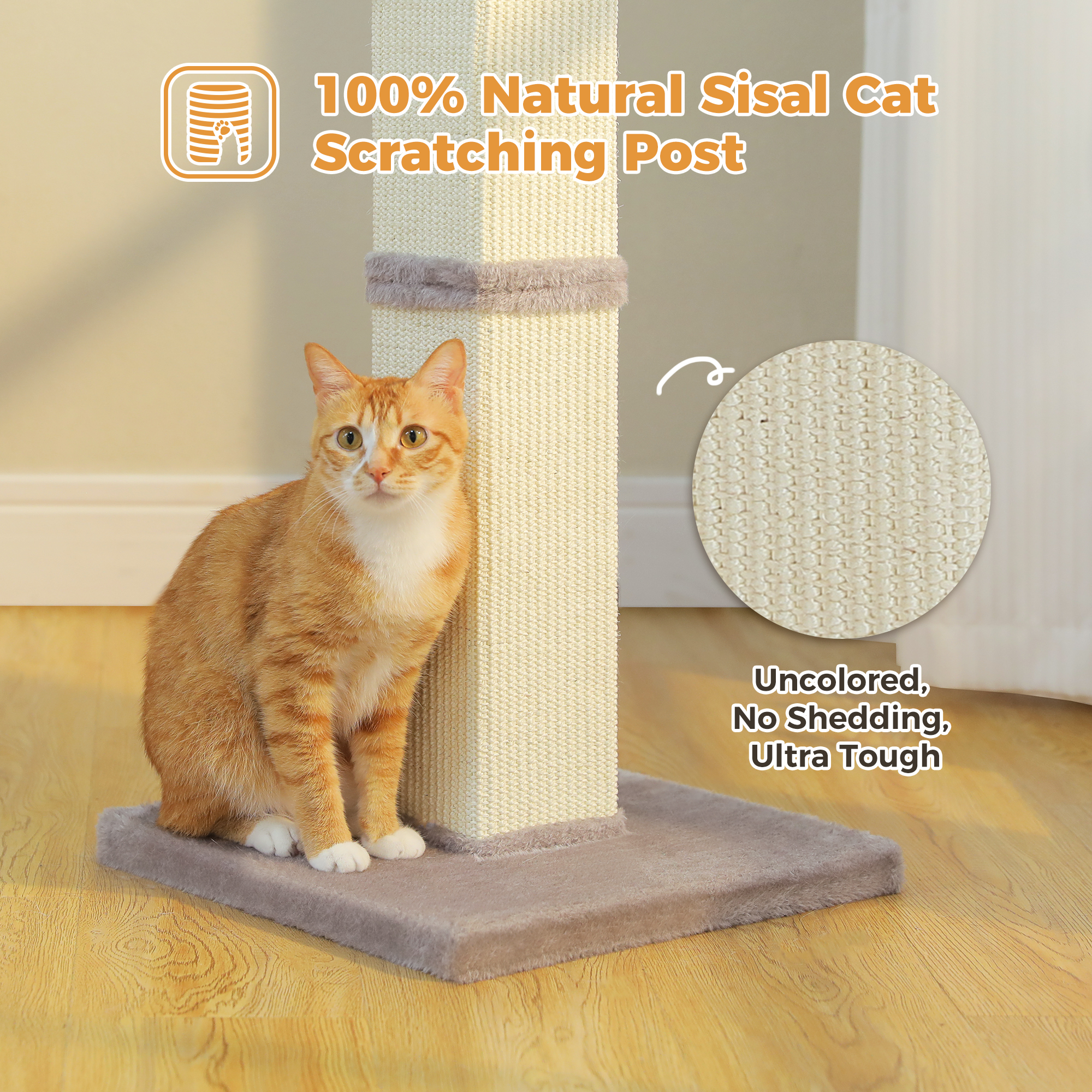 Pawz Road 32 In Sisal Cat Scratching Post Gray photo 6