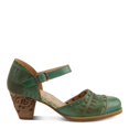 thumbnail image 5 of L'Artiste Women's NIOBELLA Hand-Painted Hook-and-Loop Mary Jane – Geometric Design, Decorative Buckle, Faux Stacked Heel, 5 of 8