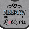 thumbnail image 4 of Inktastic My Meemaw Loves Me Girls Girls Baby Bib, 4 of 4
