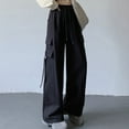 thumbnail image 6 of Kmdttou Cargo Pants Mid-waist Pocket Overalls Casual Pants In Spring And Summer, 6 of 8