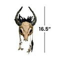 thumbnail image 3 of KBW Tribal Skull Horned Demon with Feathers Adult Halloween Costume Mask, 3 of 4