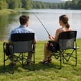thumbnail image 4 of Ataucjin Folding Director Camping Chair, Heavy Duty Portable Outdoor Chair with Aluminum Side Table & Pocket,Support 400 LBS Metal Frame, for Lawn, Fishing, Sports Events, 4 of 8