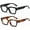 Z1 2pack(black+tortoise), variant on Fashion Square Glasses for Women Men Trendy Thick Frame Computer Eyeglasses Black Frame Clear Lens eyewear
