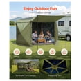 thumbnail image 2 of Up Gazebo Screen Tent 10x10 ft, 6-Sided Camping Canopy, Quick-Set Bite-Proof Shelter for 6-8 Person, Removable Top, Sun Protection, Backyard Patio, Green, 2 of 6